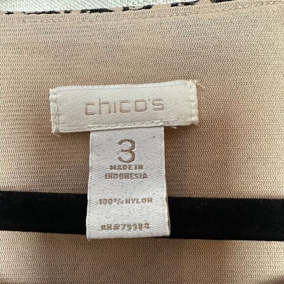 2/$30 Chicos Velvet Burnout Top Size XL Whimsigoth Floral Distressed Grunge - Picture 9 of 14